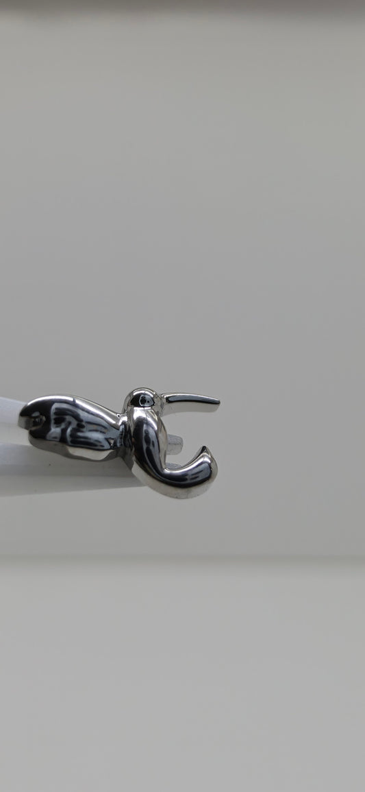 Piercing Labret Titanio figura colibrí lisa