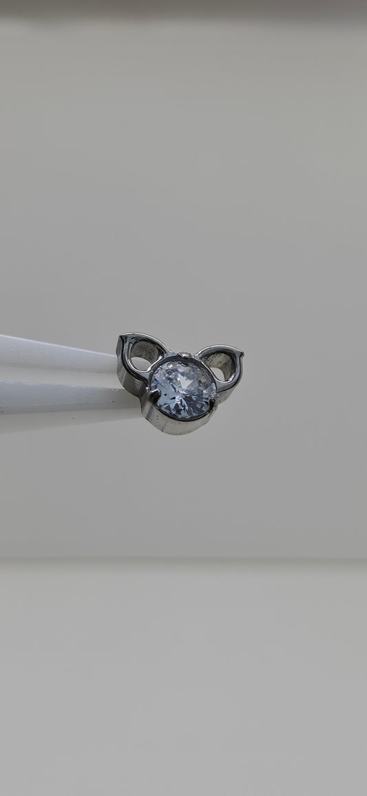Piercing Labret Titanio figura brillo murciélago