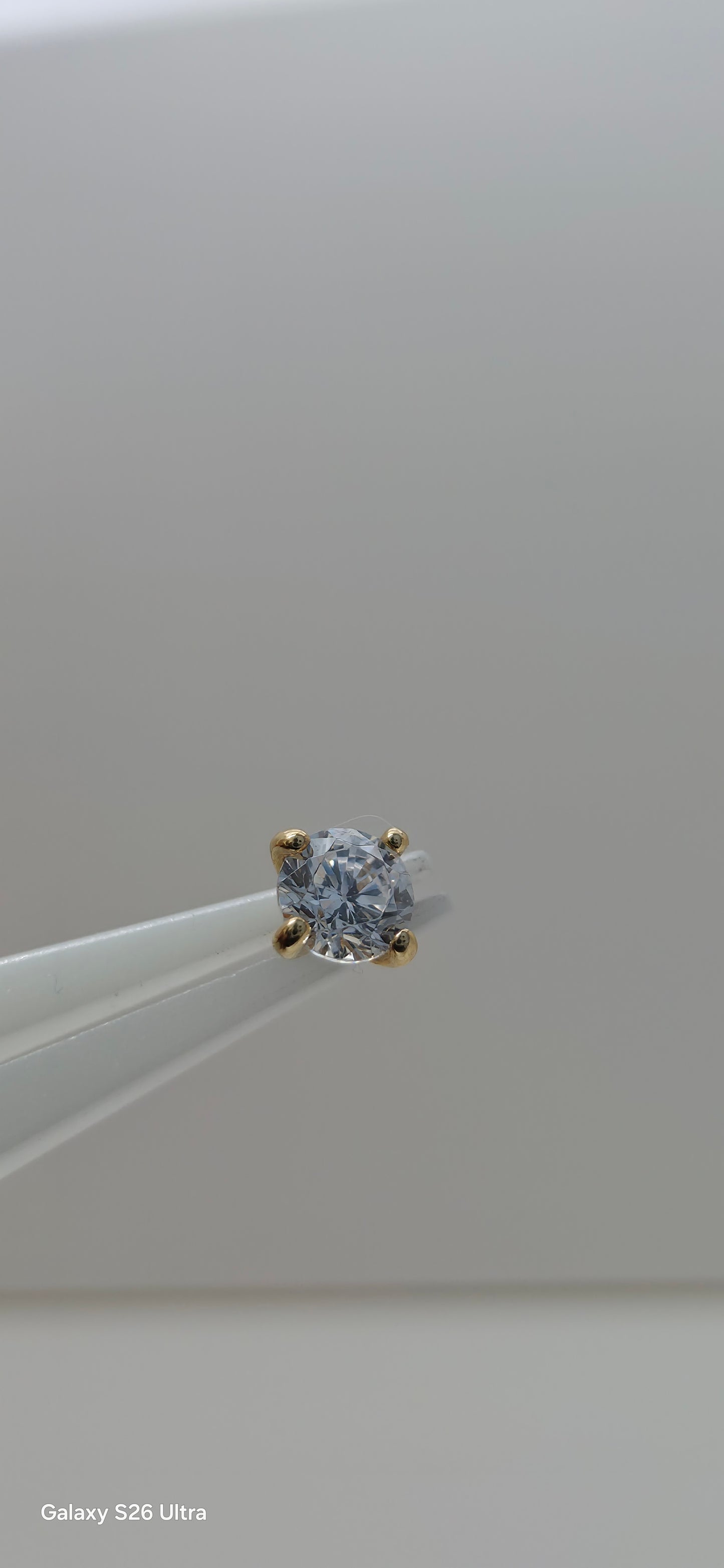 Zirconia en oro de 14k de 2mm 2.5mm y 3mm