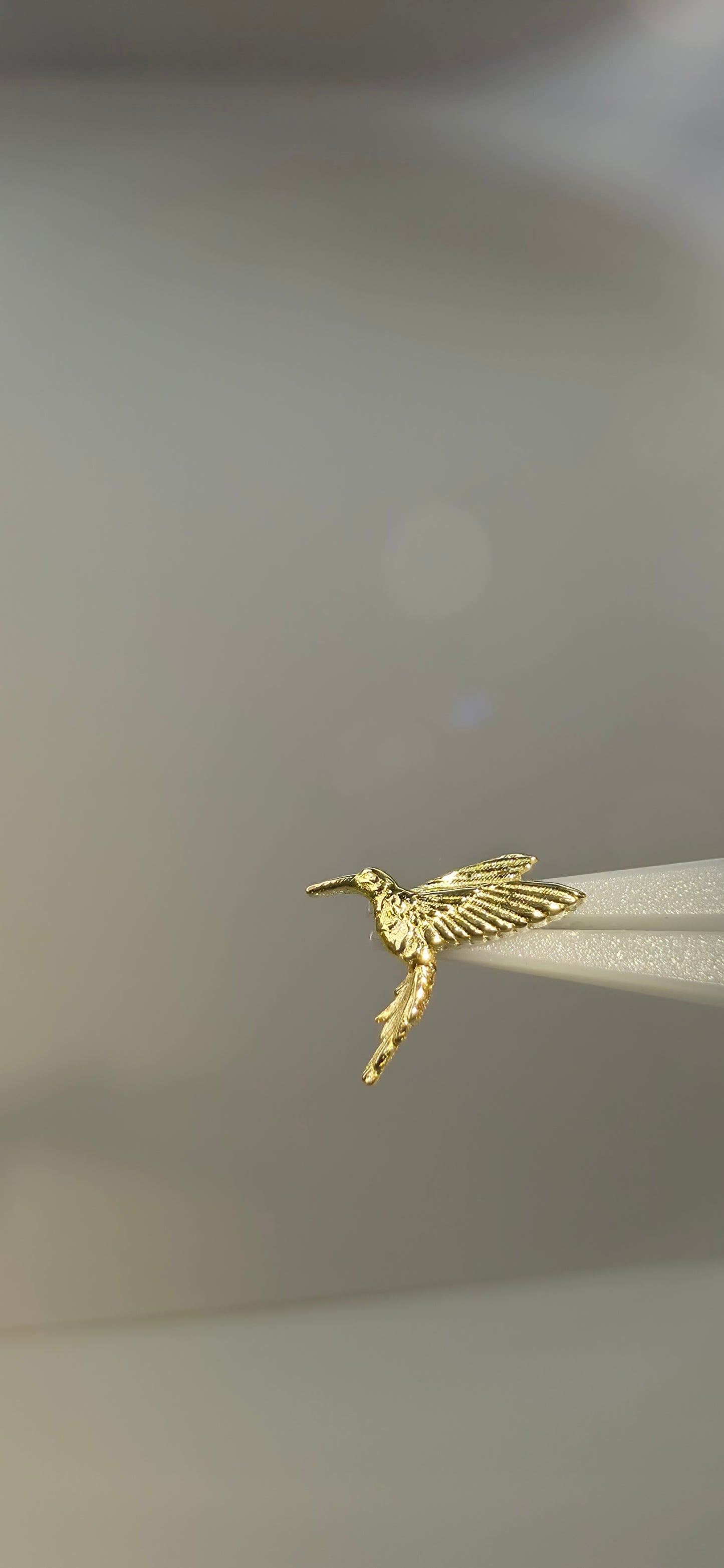 Colibrí en oro solido de 18k izquierdo o derecho