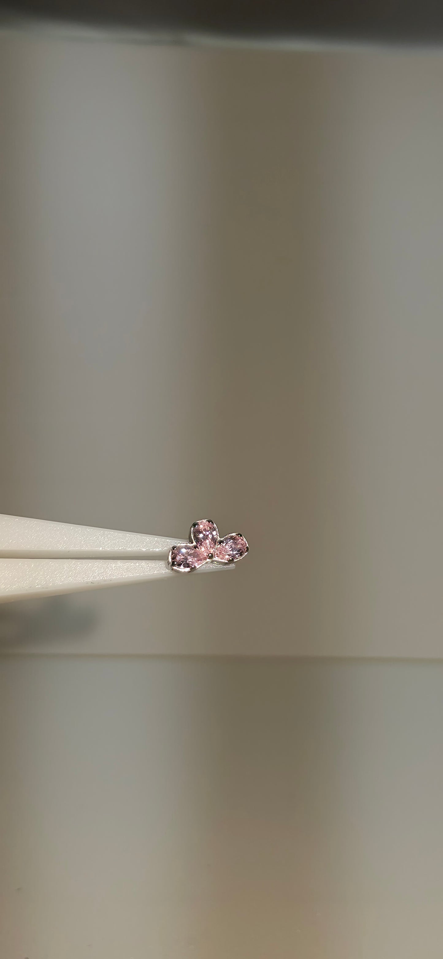 Piercing Labret Titanio Triple cristal