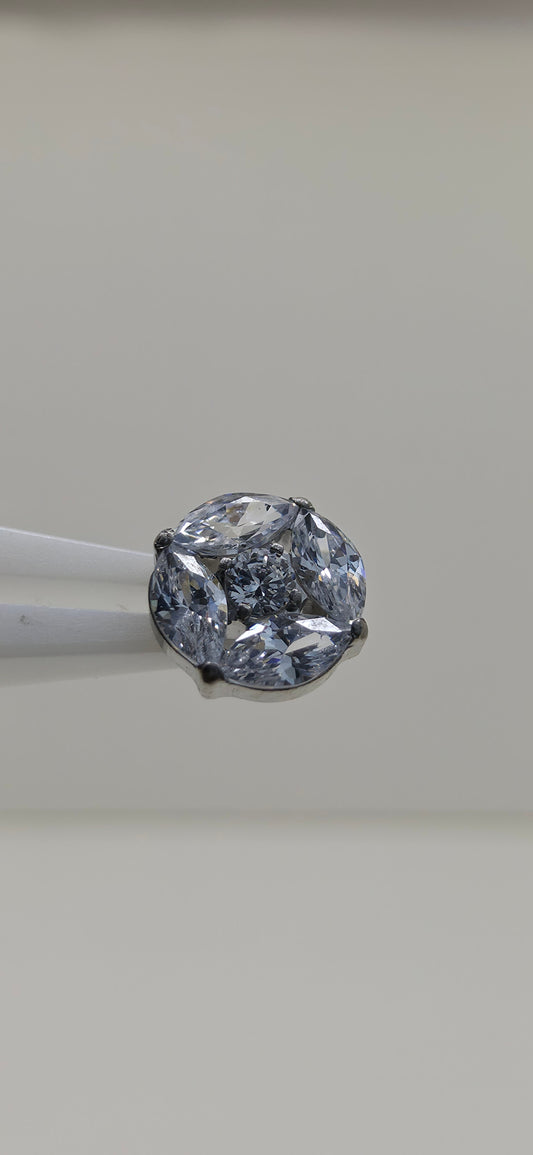 Piercing Titanio círculo Zirconias