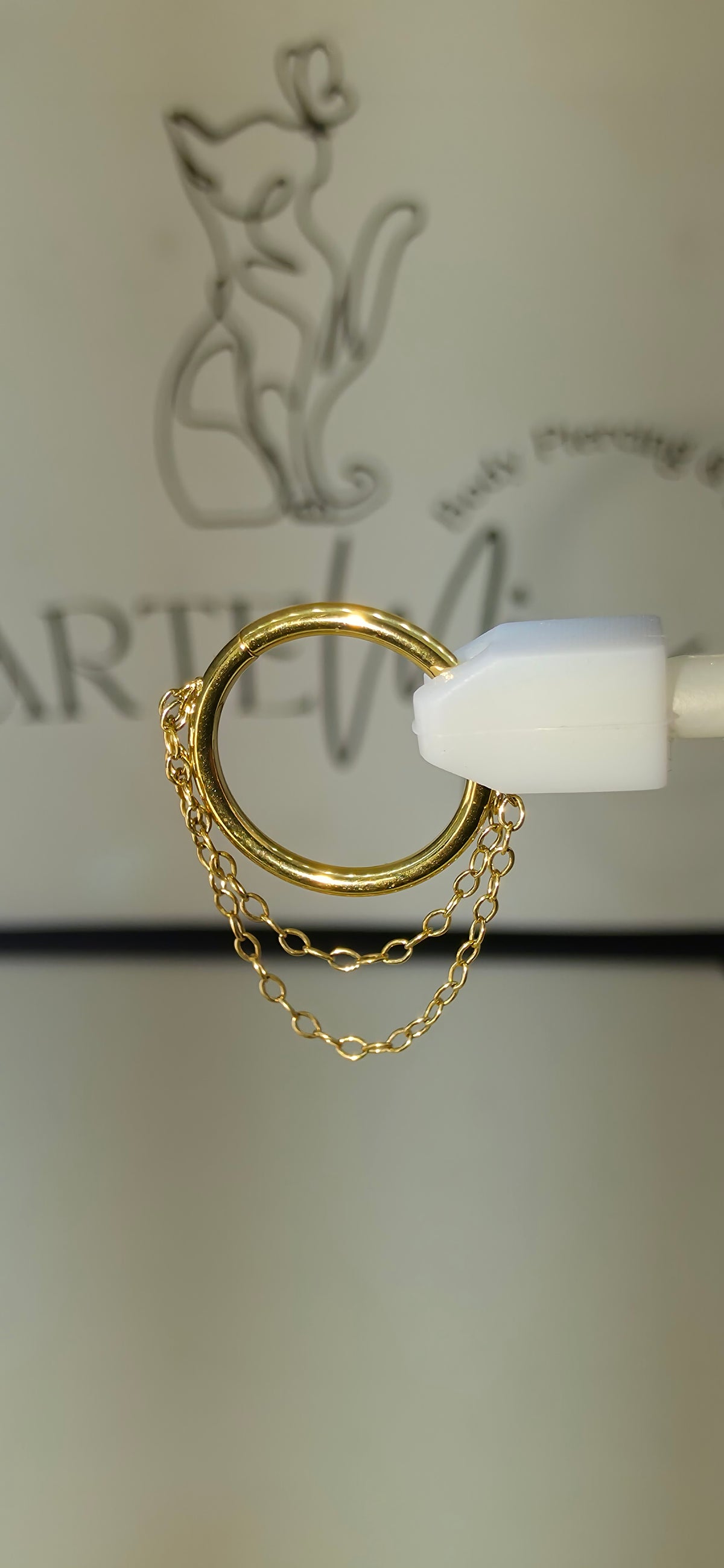 Clicker, argolla con cadena