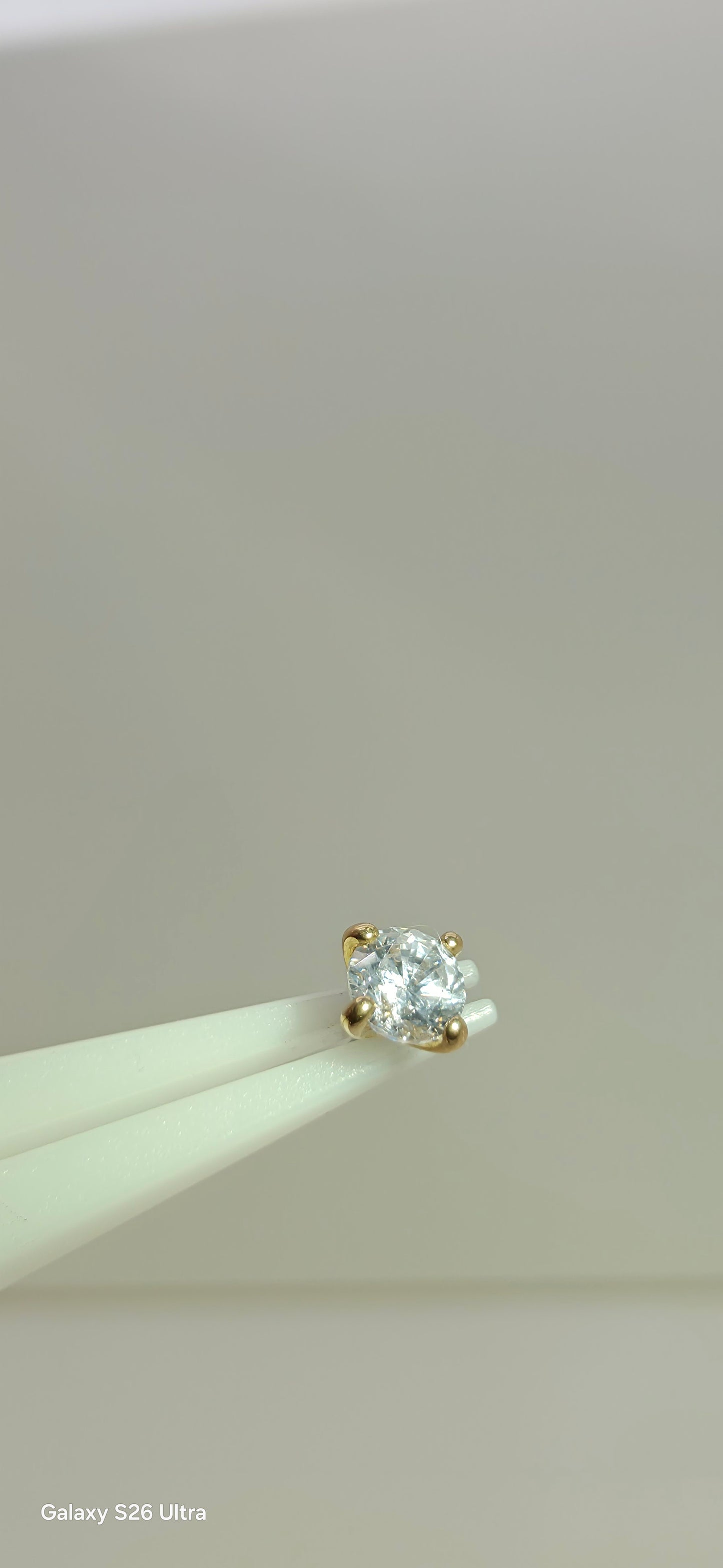 Zirconia en oro de 14k de 2mm 2.5mm y 3mm