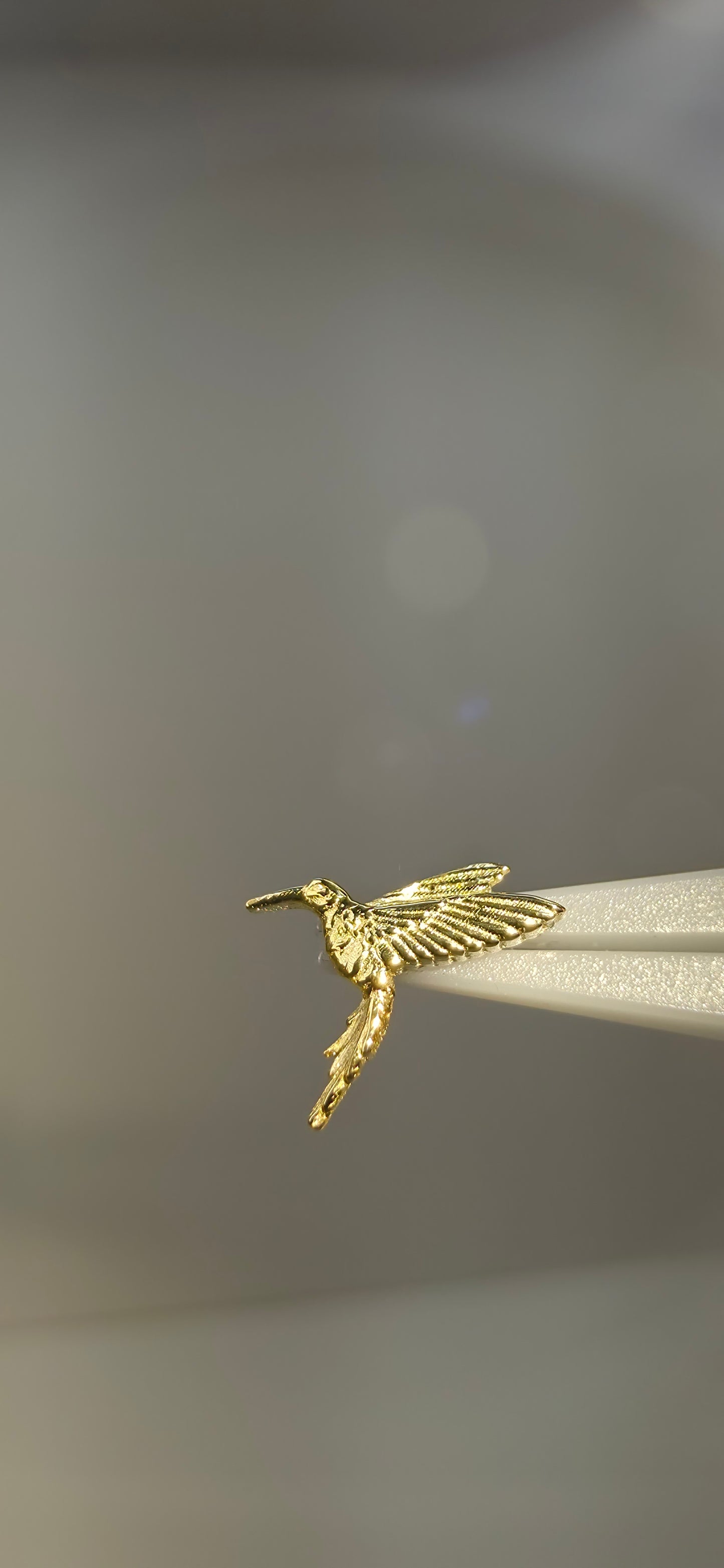 Colibrí en oro solido de 18k izquierdo o derecho
