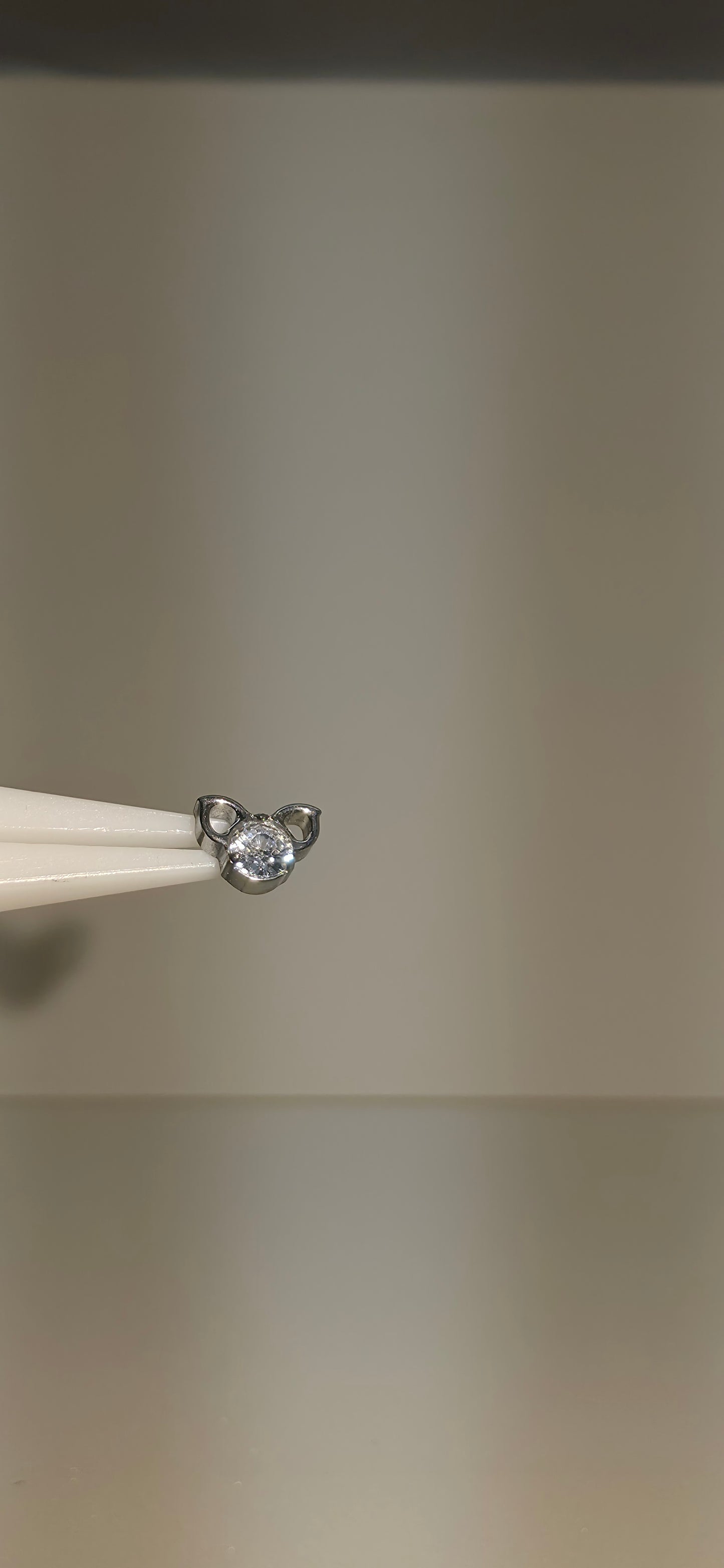 Piercing Labret Titanio figura brillo murciélago