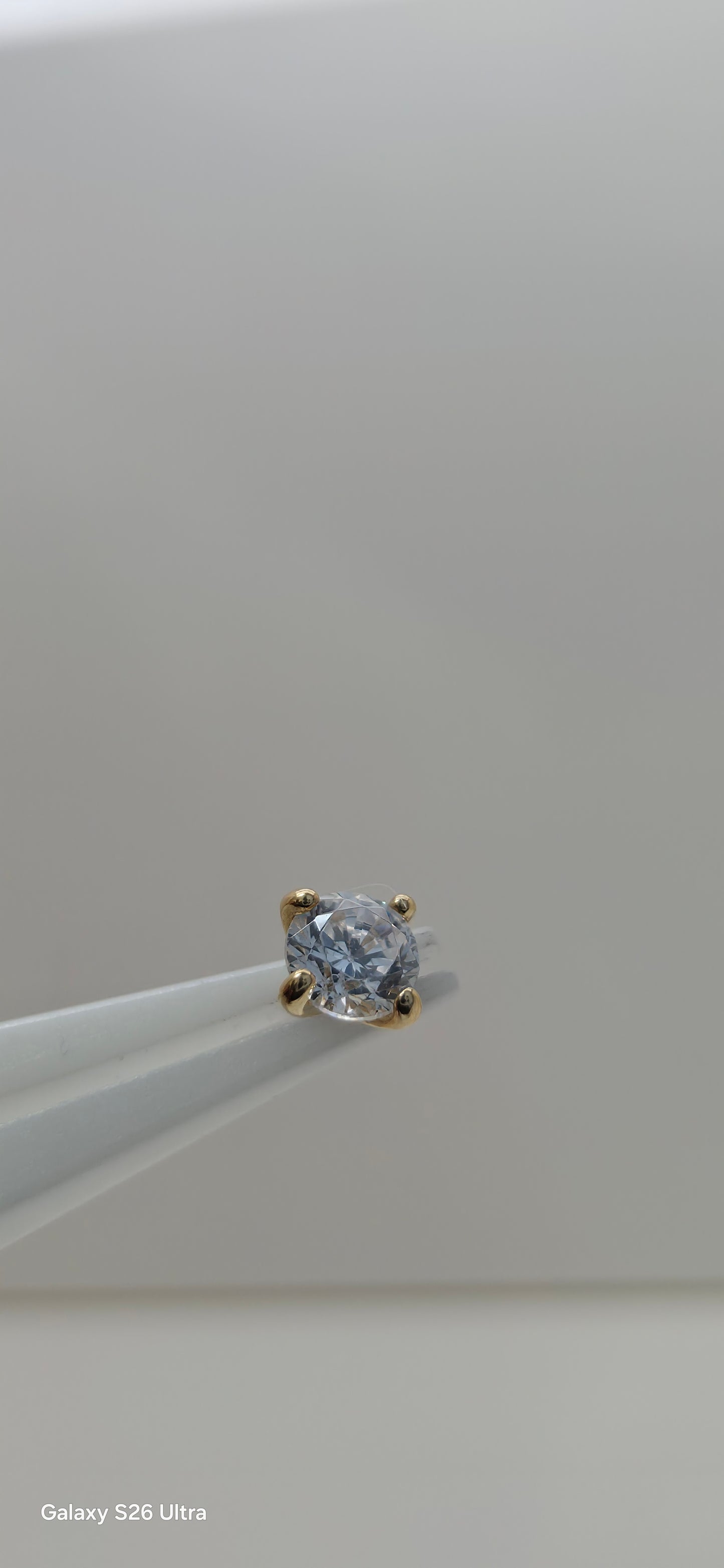 Zirconia en oro de 14k de 2mm 2.5mm y 3mm