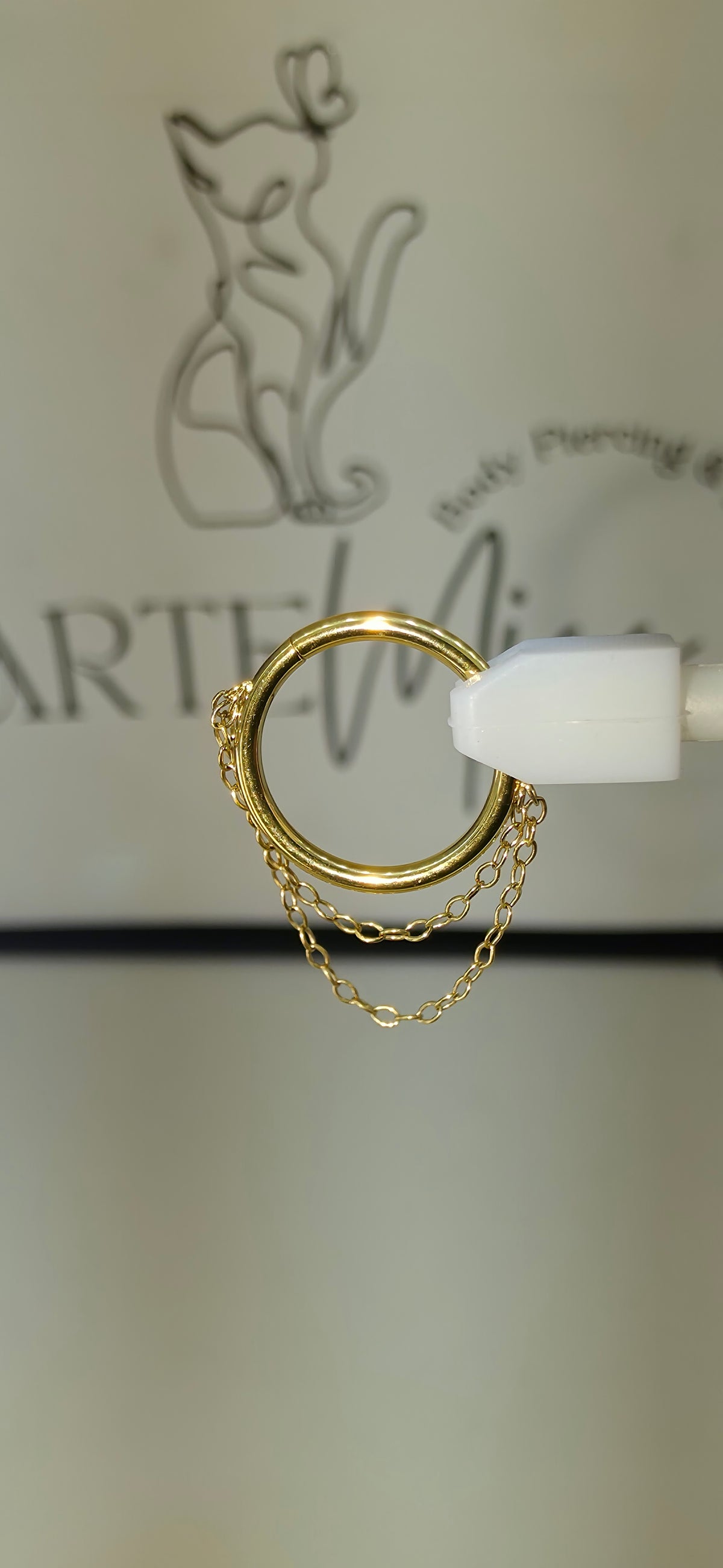 Clicker, argolla con cadena
