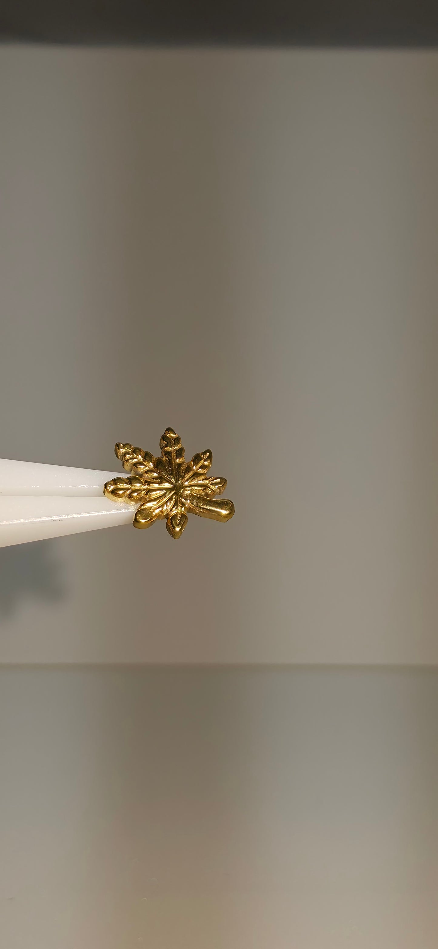 Piercing Titanio flor en forma de planta