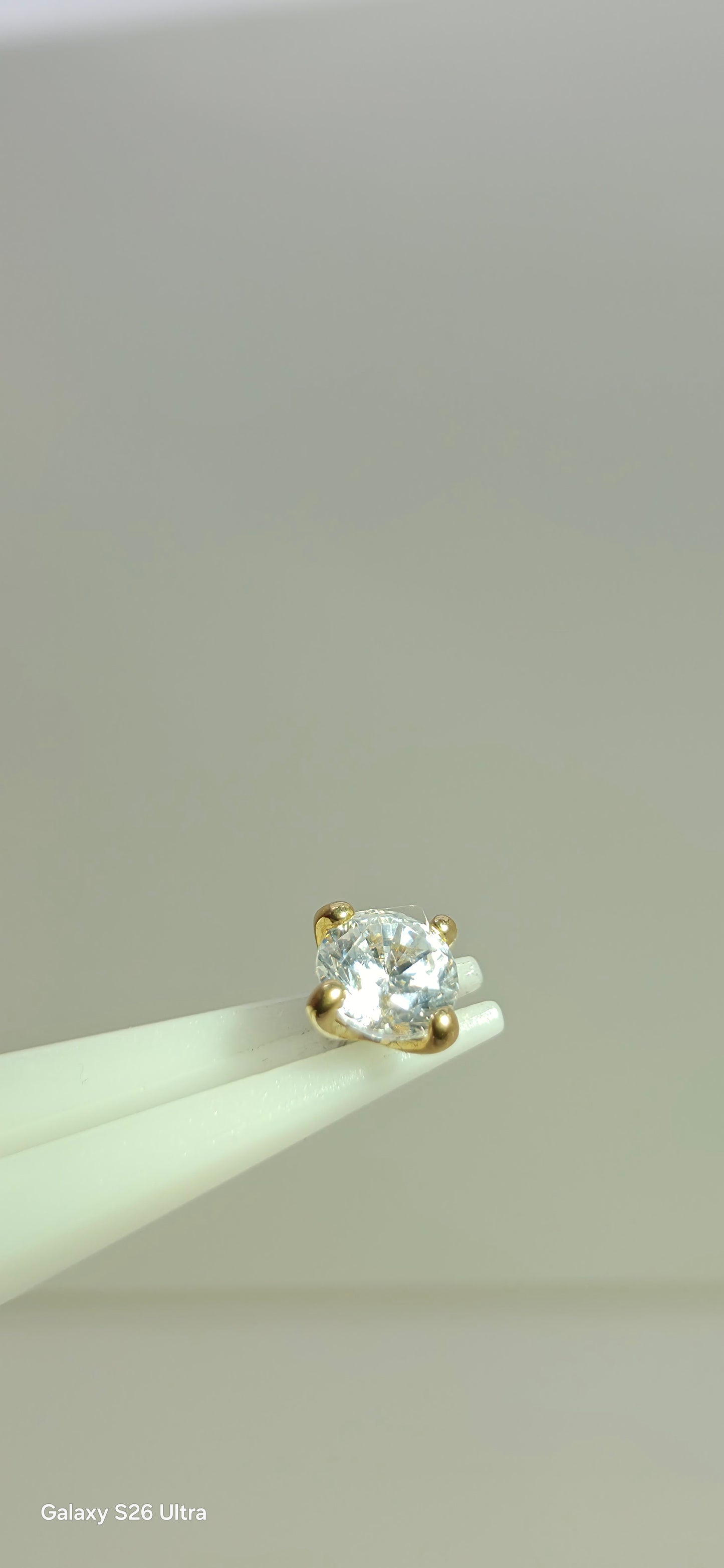 Zirconia en oro de 14k de 2mm 2.5mm y 3mm