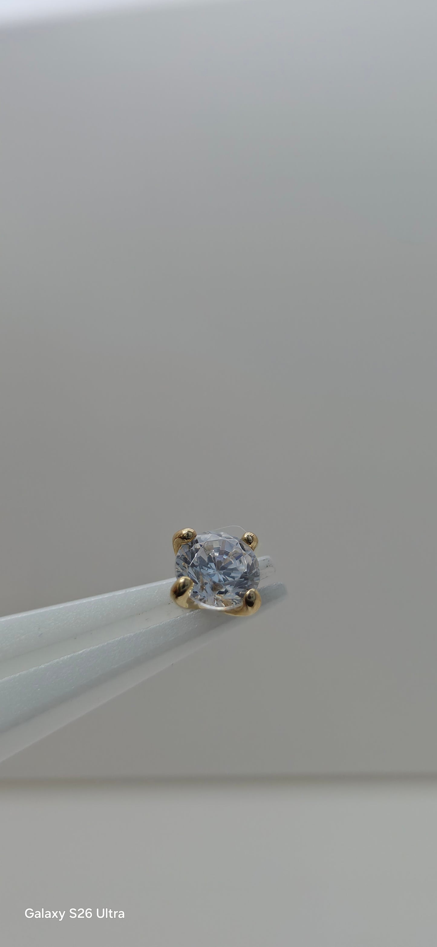 Zirconia en oro de 14k de 2mm 2.5mm y 3mm